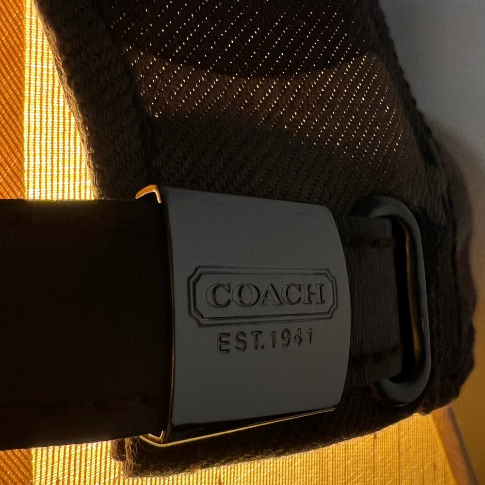 Coach Camo and Brown Leather Baseball Cap - Picture 8 of 8